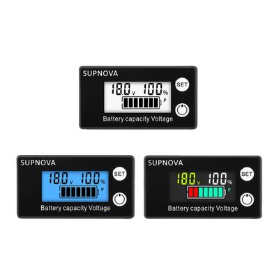 Pengukur Volt Sepeda Motor Pengukur Tegangan Volt Pengukur Amper Digital Asam Timbal 12V-84V
