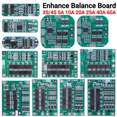 3S 4S 25A 40A 60A BMS Papan Perlindungan Baterai Papan Pengisian Baterai Li-ion