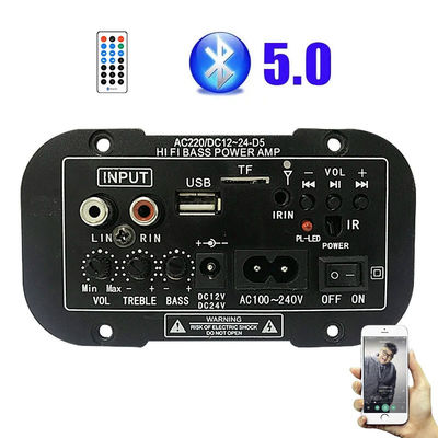 Papan Amplifier Daya Radio Bluetooth 5.0 FM dengan Daya 100W untuk Audio Rumah dan Mobil