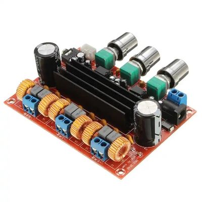 TPA3116D2 Amplifier Module 50Wx2 + 100W 2.1 Channel Digital Power Amplifier Board dengan DC 12-24V Input