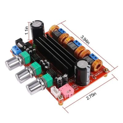 TPA3116D2 Audio Module 2.1 Channel Class D Power Amplifier Board dengan Daya Keluar 200W dan DC12-24V Wide Voltage