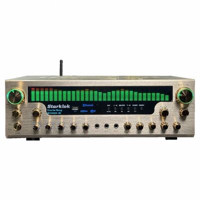 8000SW Flagship Version 7.1 CH 2500W Amplifier Rumah Full Aluminium Alloy Gold Body Double Ring Cow Partition Stereo Amplifier