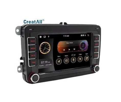 Creatall untuk Volkswagen 7-Inch Android Navigasi GPS Carplay Dashboard Kontrol Pusat Wireless All-In-One Mesin 1 Tahun