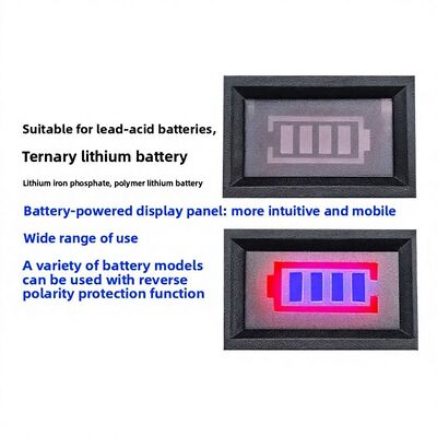 Second-Tier Battery Level Indicator for Lead-Acid Ternary Lithium Lithium Iron Phosphate Batteries Battery Charge Display Meter