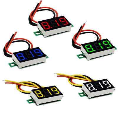 Mini 0.36 Digital LED Display Module Red Blue Voltmeter Electric Battery DC2.5V-32V/DC0-100V Voltage Testing Panel Meter DC