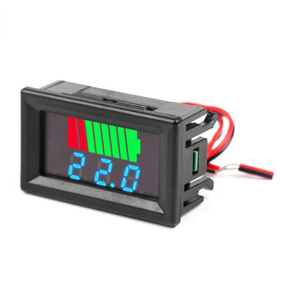 Waterproof LED Digital Voltmeter Tester 12V-72V Battery Charge Level Indicator Lithium Battery Capacity Electronic Components