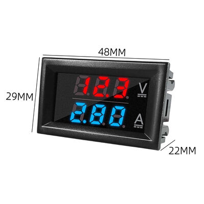 DC0-100V 10A LED Digital Voltmeter Ammeter Car Voltage Current Meter Volt Detector Tester Monitor Panel Plastic 22mm Battery