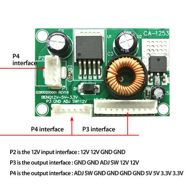 CA-1253 12V Ke 5V Ke 3.3V Modul Konversi Tegangan BENQ dengan Jalur BENQ Modul Catu Daya Papan Daya