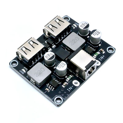 DC-DC Buck Converter Pengisian Modul Step Down 6-32V 9V 12V 24V Ke Papan Pengisi Daya Cepat USB Ganda QC3.0 QC2.0