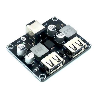 DC-DC Buck Converter Pengisian Modul Step Down 6-32V 9V 12V 24V Ke Papan Pengisi Daya Cepat USB Ganda QC3.0 QC2.0