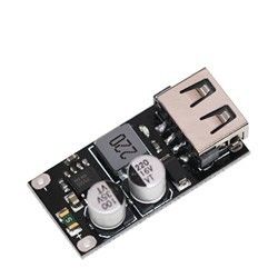 DC-DC Buck Converter Pengisian Modul Step Down 6-32V 9V 12V 24V Ke Papan Pengisi Daya Cepat USB Ganda QC3.0 QC2.0