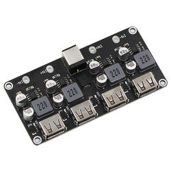DC-DC Buck Converter Pengisian Modul Step Down 6-32V 9V 12V 24V Ke Papan Pengisi Daya Cepat USB Ganda QC3.0 QC2.0