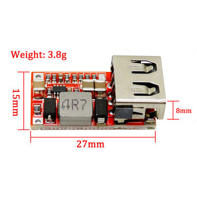 DC Buck Konverter Step Down 12V 5V Modul Daya 12V/24V Ke 5V 3A Modul Pengisi Daya USB Mobil 6-24V DC Modul Daya Step Down