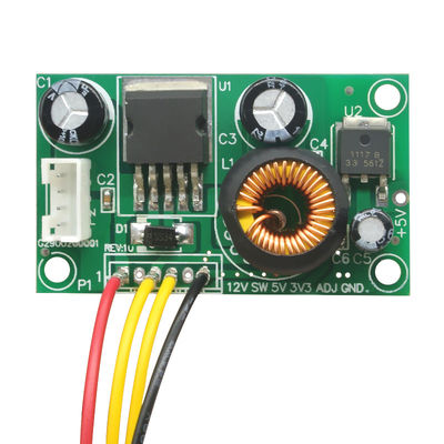 CA-1233 12V Ke 5V Ke 3.3V Modul Konversi Tegangan Papan Catu Daya LCD dengan Modul Step-Down DC-DC Kawat