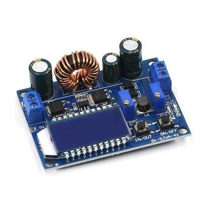 Modul Catu Daya Konverter Peningkat Buck Bawah Papan Otomatis Tampilan LCD Digital DC 35W