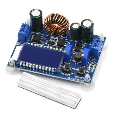 Modul Catu Daya Konverter Peningkat Buck Bawah Papan Otomatis Tampilan LCD Digital DC 35W