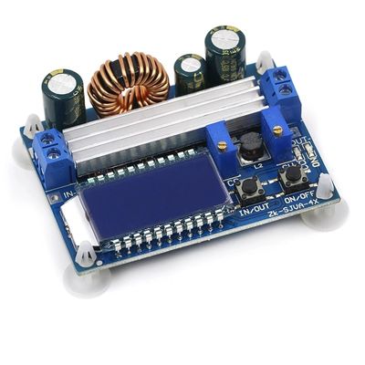 Modul Catu Daya Konverter Peningkat Buck Bawah Papan Otomatis Tampilan LCD Digital DC 35W