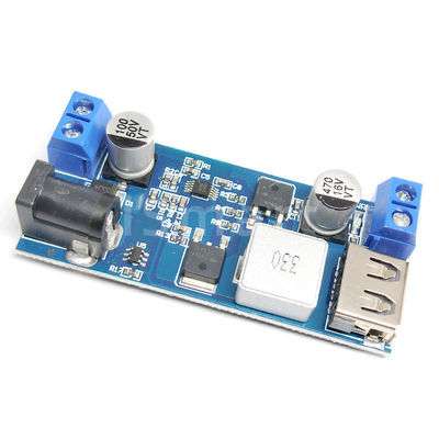Konverter Buck Catu Daya Step Down DC 24V 12V 5V 5A USB