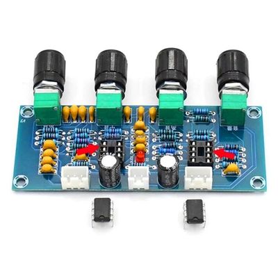 NE5532 Amplifier Audio Module Kelas D Amplifier Digital dengan Input DC12V-24V dan Pengaturan Volume Treble Bass