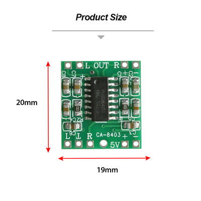 Ultra Small 20x19mm Audio Amplifier Module dengan output 2x3W dan 5V DC Power Class D Digital Power Amplifier Board