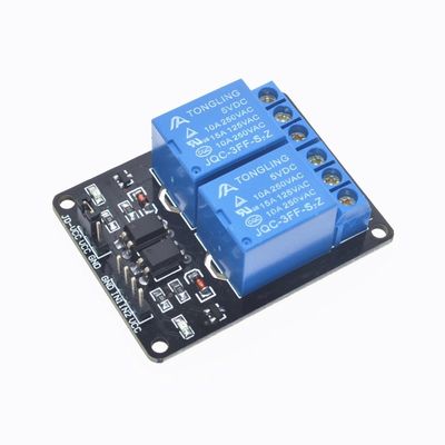 Modul Relai Kontrol DC 5V 2 Saluran Pemicu Tingkat Rendah Biasanya Tertutup