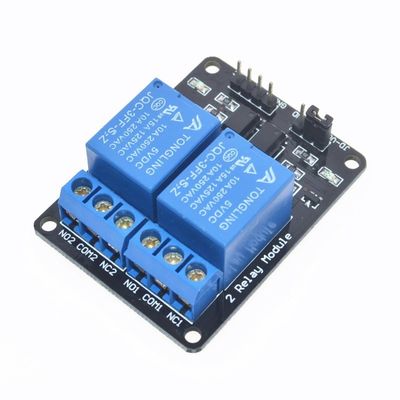 Modul Relai Kontrol DC 5V 2 Saluran Pemicu Tingkat Rendah Biasanya Tertutup