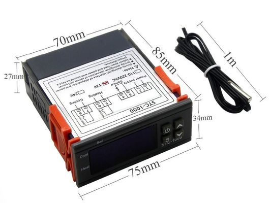 STC-1000 AC 110V-220V Pengontrol Kelembaban Digital Sistem Pemantauan Termostat Suhu