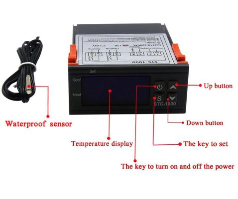 STC-1000 AC 110V-220V Pengontrol Kelembaban Digital Sistem Pemantauan Termostat Suhu