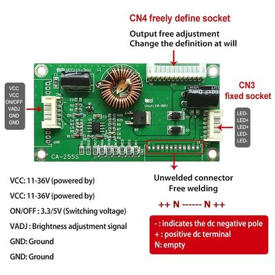 CA255S LED Driver Board Universal 10-48inch TV dipimpin papan arus konstan