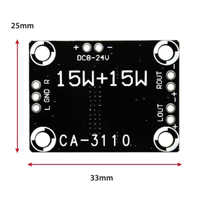 TPA3110 Papan Amplifier Audio Daya Tinggi 15W*2 DC 8-18V