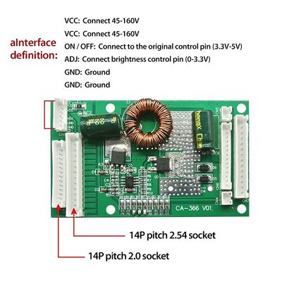 Papan Pcb Driver Led CA-366 26&quot;-55&quot; dengan catu daya 19V