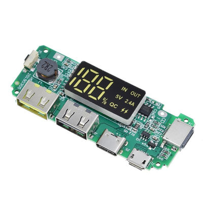 CA-524A 5V 2.4A 18650 BMS Papan Pelindung Baterai Ponsel LED Mikro / Tipe C