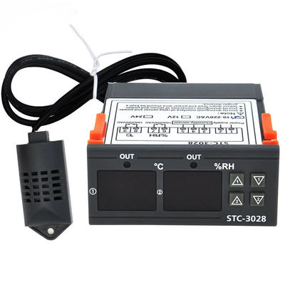 STC-3028 AC 220V DC 12V-24V Pengontrol Kelembaban Digital Perangkat Pemantauan Daya Ganda