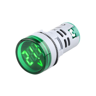 Voltmeter Digital Mini 22mm DC 6-100V pengukur voltase indikator penguji tampilan lampu Pilot