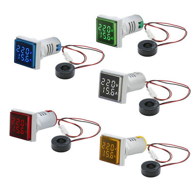 Voltmeter Digital LED Persegi Dan Ammeter Arus Tegangan 110V 220V