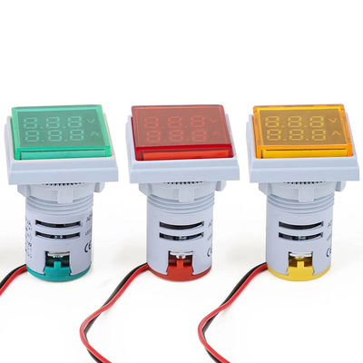Voltmeter Digital LED Persegi Dan Ammeter Arus Tegangan 110V 220V