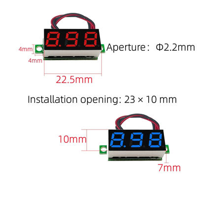 Pengukur Arus Tegangan Voltmeter Ammeter Digital LED 0.28/0.36/0.56 Inci