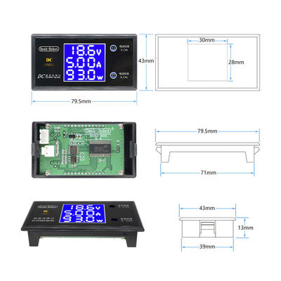 DC 0-100V 0-50V Pengukur Tegangan Volt Pengukur Amper Wattmeter 5A 10A LCD Digital