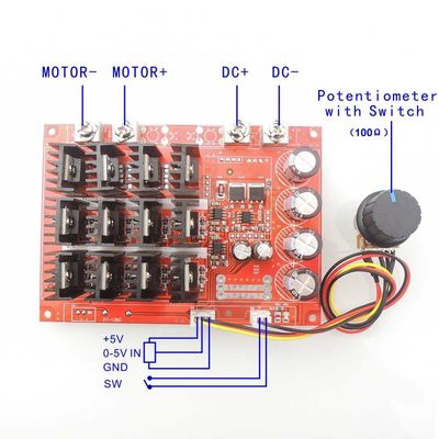 DC 10-50V 60A PWM Pengendali Kecepatan Motor HHO PWM RC 12V 24V 48V 3000W