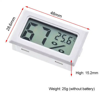 LCD Mini Dalam Ruangan Digital Thermo Hygrometer 2 baterai tombol DC 1.5V LR44