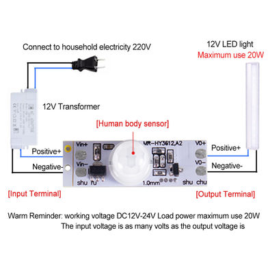 DC 12V 24V Modul Sensor Pintar Sakelar Modul Sensor Gerak PIR