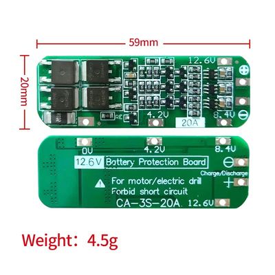CA-3S-20A-E 11.1V 12V 12.6V BMS Papan Pelindung Baterai Modul Lithium 3s Bms