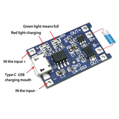 Modul Pengisian Baterai Lithium Ion CA-033 1A 18650 TP4056 Fungsi Ganda