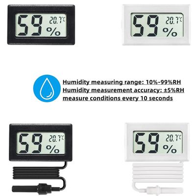 Pengukur Kelembapan Termometer ABS Pengukur Kelembapan Termometer Digital CE