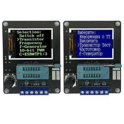 Alat Penguji Dioda Transistor GM328A Pengukur Frekuensi Tegangan ESR