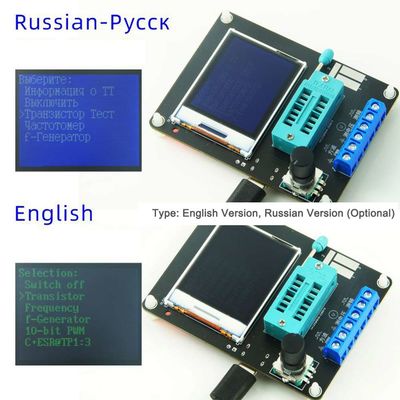 Alat Penguji Dioda Transistor GM328A Pengukur Frekuensi Tegangan ESR