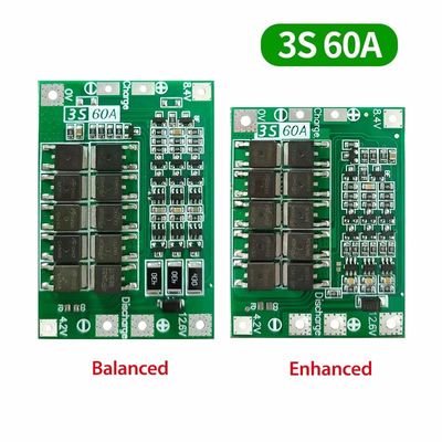 3S 4S 25A 40A 60A BMS Papan Perlindungan Baterai Papan Pengisian Baterai Li-ion
