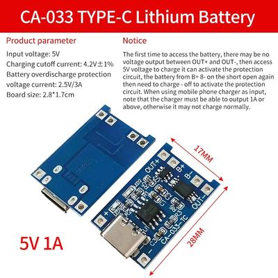 Tipe-C/Micro USB 5V 1A 18650 TP4056 Lithium Battery Charger Module Dengan Perlindungan dan Fungsi Ganda