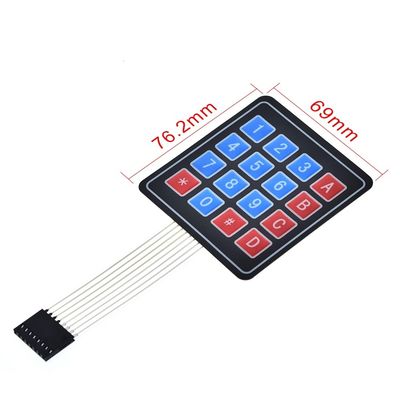 16 Key Membrane Switch Keypad 4 * 4 Matrix Keyboard Untuk DIY KIT