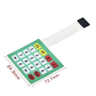 16 Key Membrane Switch Keypad 4 * 4 Matrix Keyboard Untuk DIY KIT